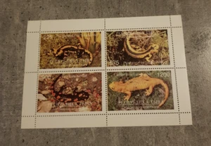 TUVA - ANFIBIOS - SALAMANDRA DE FUEGO - SALAMANDRA DE FUEGO ITALIANA - HOJA EN MINIATURA MNH - Imagen 1 de 1
