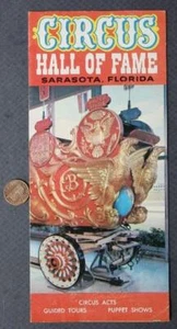 1970s Sarasota Florida Circus Hall of Fame brochure Puppet Shows Guided Tour---- - Picture 1 of 1