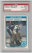 Vincent Tremblay 1982-83 OPC Card #334 PSA 8 (ST) NMMT Maple Leafs