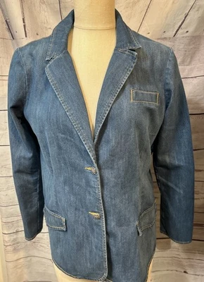 Chaqueta Blazer Route 66 Azul Denim Traje de Trabajo Informal Para Mujer XL Foto 1 de 4