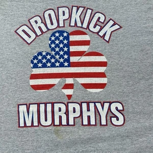 Vintage DROPKICK MURPHYS T-Shirt XL Try Burning This One FLAG Punk Irish RARE - Picture 1 of 14