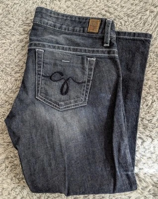 Jeans Guess Lavado Oscuro Elástico Tiro Bajo Denim Capris 27 Script "G" Logo ¡¡EXCELENTE ESTADO USADO!!! Foto 1 de 4