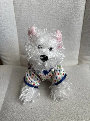 GANZ WEBKINZ LITTLE WHITE TERRIER In Shirt PLUSH/STUFFED ANIMAL 8" NO CODE - Image 1 of 4