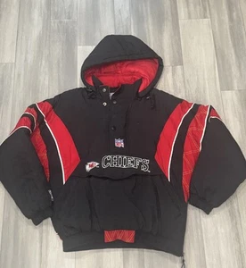 Vintage Kansas City Cheifs NFL Football Proline Starter Jacket M Pullover TEAR - Picture 1 of 13