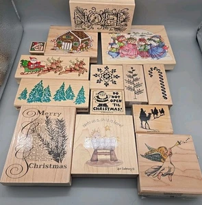 Lote de sellos de goma Navidad Papá Noel Copo de nieve Noel Angel - Imagen 1 de 23