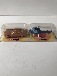 1979 Corgi Juniors Mettoy 2527 KOJAK Buick 68 Helicopter Twin Blister Bubble 290 - Picture 1 of 18