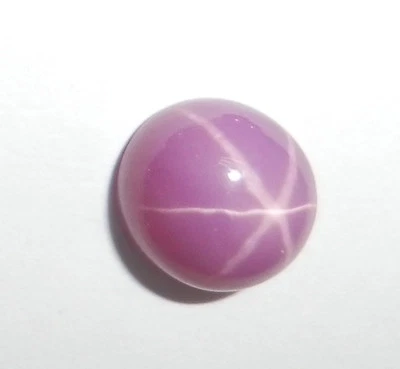 Opaque Star Ruby Round 8x8 mm Cabochon 6 Rayed Lab-created Stone 1 piece Lot - Image 1 of 4