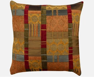 Cojín Marroquí Patchwork Doble Cara Terracota Varios Tamaños Tela Freyett - Imagen 1 de 3