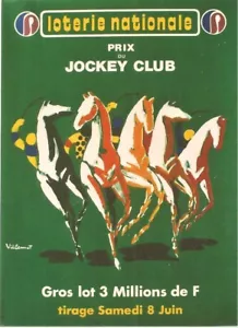 Original vintage poster JOCKEY CLUB HORSE RACING LOTTERY 1974 - Picture 1 of 1