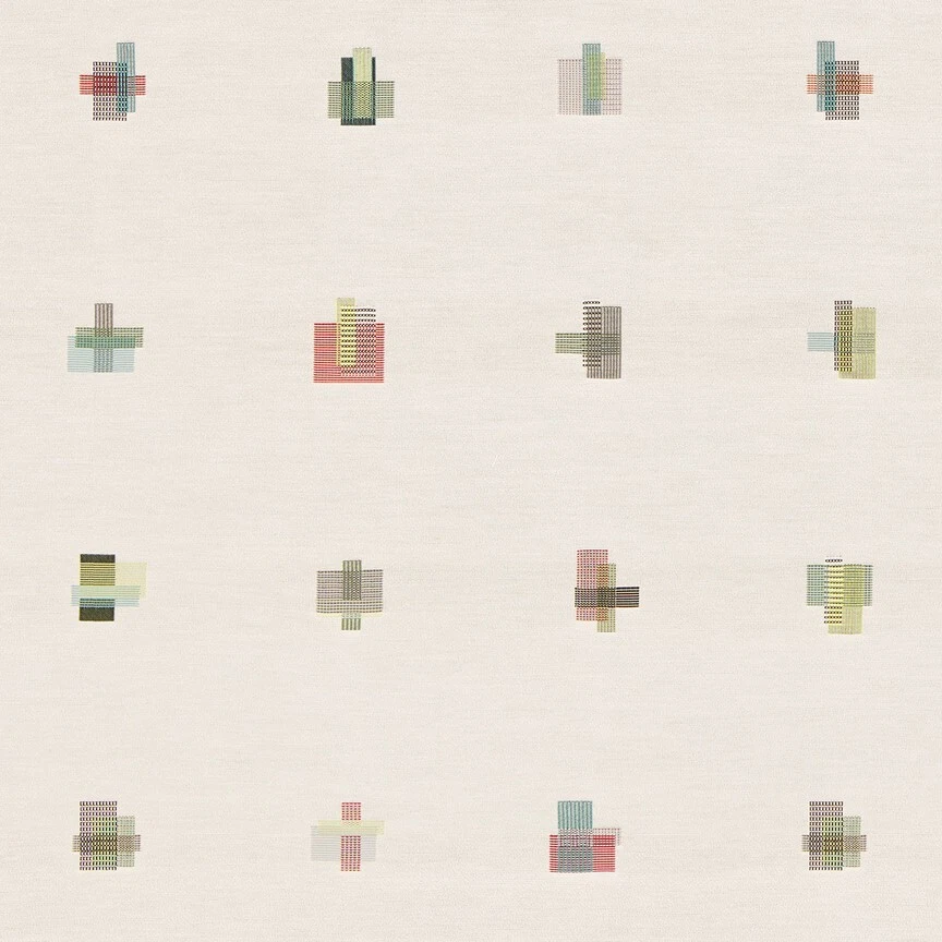 3/4 yd Maharam Darning Sampler Eggshell Upholstery Fabric D8461 - Image 1 of 1