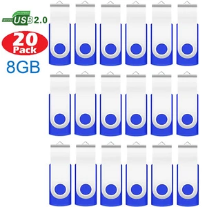 Lot 8GB USB Flash Drive Rotating Memory Stick Thumb Pen Enough Storage - Afbeelding 1 van 16
