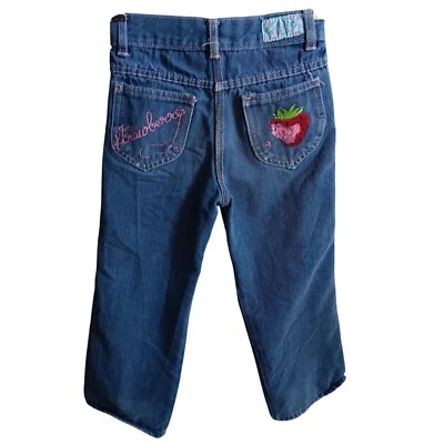 5 Jeans 20x18 DELGADOS Vintage Años 70 Niñas Denim Bordados Disco Bolsillos Bayas Foto 1 de 4