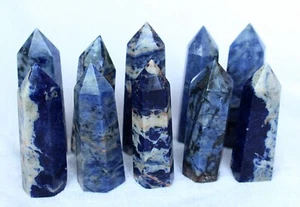 399g 10 piezas CUARZO AZUL SODALITA NATURAL PUNTO DE CURACIÓN 1 - Imagen 1 de 11