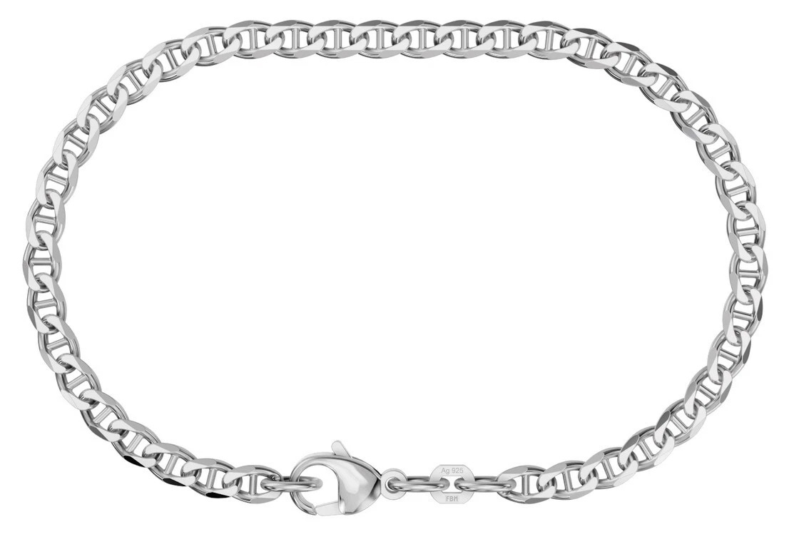 2 Stück Silber Armband Set Für Herren – Edelstahl Panzerkette & Figaro Armbänder 19/21/23 Cm