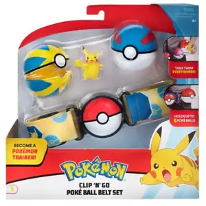 NEU Pokemon Clip 'N' Go Poke Ball Gürtel Set Pikachu - Bild 1 von 4