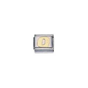 Zoppini Charm Letter Q steel and 18 gold carat (C1BLO_0Q18) - Imagen 1 de 1