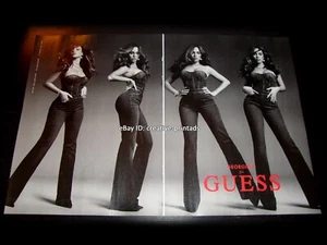 GUESS 2-SEITIGE DRUCKANZEIGE Herbst 2024 GEORGINA RODRIGUEZ sexy Frau in Denim DEKOLLETÉ - Bild 1 von 1