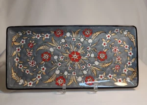 Handmade Lipped Ceramic Tray Turkish Pottery - Picture 1 of 3