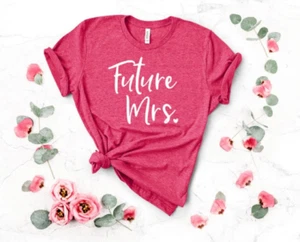 Personalised "Future Mrs" T-Shirt, Bride to Be Shirt, Hen Party, Wedding Morning - Picture 1 of 4