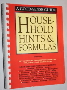 HOUSEHOLD HINTS AND FORMULAS SPIRAL BOUND W/DIVIDERS GOOD SENSE GUIDE ERIK BRUUN - Picture 1 of 8