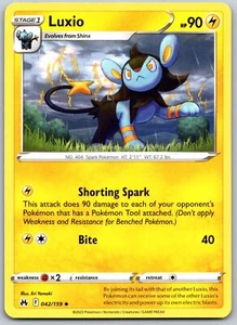 Tarjeta Pokémon Luxio 042/159 Corona Zenith Poco Común - Casi Nueva - Imagen 1 de 2