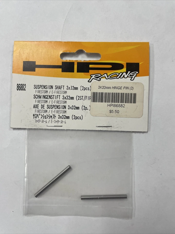 HPI Racing 86882 Suspension Shaft 3x32mm - firestorm - Image 1 of 1