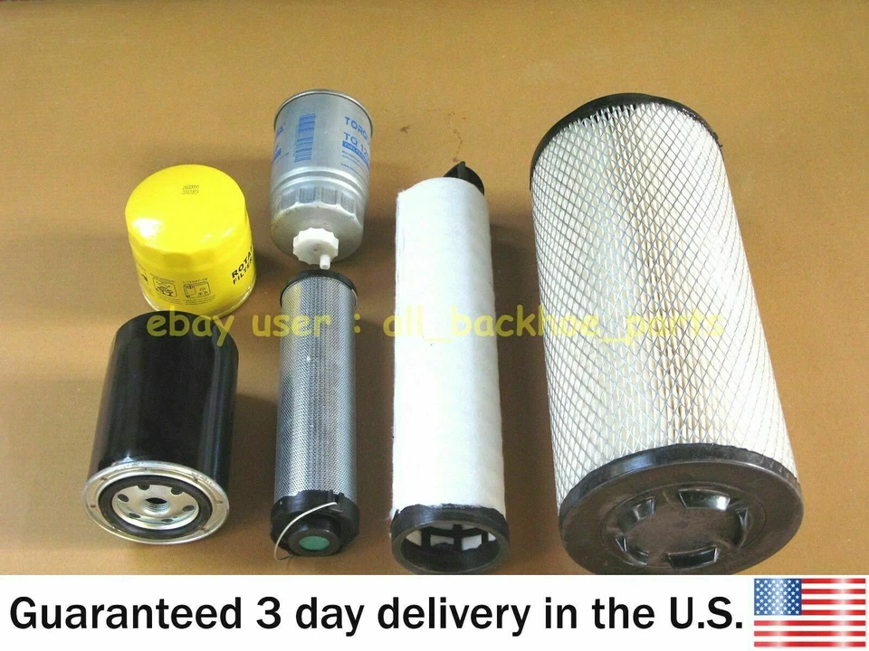 JCB BACKHOE- FILTER SERVICE KIT PROJECT 12 TURBO 98-04 (INC 32/915801 32/915802) - Image 1 of 4