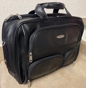 Samsonite 1910 Black Expandable Business 18” Laptop Bag Luggage Briefcase Case - Picture 1 of 21