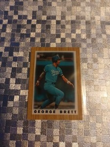 GEORGE BRETT 1987 TOPPS MINI LEAGUE LEADER ODDBALL CARD #57 KANSAS CITY ROYALS