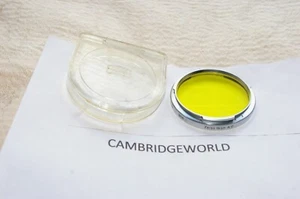 ZEISS CONTAREX B56 BAYONET MOUNT G YELLOW GREEN FILTER MADE in GERMANY with CASE - Picture 1 of 1