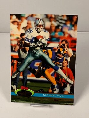 1991 Topps Stadium Club - Michael Irvin #37 - Image 1 of 2