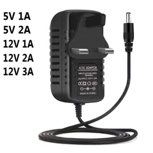 Transformer 100-240V 5V 12V 1A 2A 3A Power Supply Charger AC/DC Adapter UK Plug - Picture 1 of 15