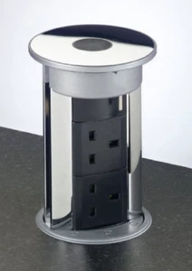 Pop Up Buchse - Unterputz Italienisches Design Elektrische Stromversorgung Küche Insel Stecker - Bild 1 von 8