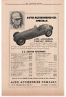 1951 AUTO ACCESSORIES CO car parts BUD SENNETT Indy 500 Los Angeles Vintage Ad