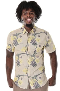 Bohio Mens Linen Fish Print Shirt - Button up Casual Shirt (S ~ XXL) - MLSP1694 - Picture 1 of 2