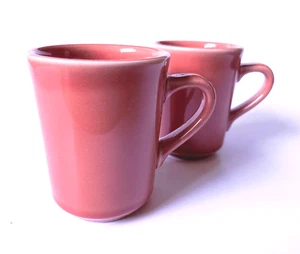 HLC Denver Kaffeetassen Persimmon 2er Paar Fiesta 8,25 Unzen Homer Laughlin - Bild 1 von 3