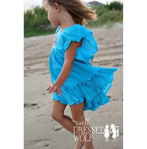 Well Dressed Wolf VINTAGE 8 NWT Ana Turquoise Firecracker Mini Dress LA1-A36 - Picture 1 of 3