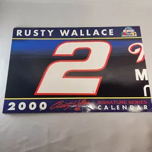 Rusty Wallace 2000 Wandkalender 13 Monate #2 NASCAR 11" x 16" unbenutzt Farbfoto - Bild 1 von 6