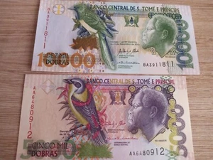 SANTO TOMÉ Y PRÍNCIPE 2 BILLETES DE 2013 - Imagen 1 de 1