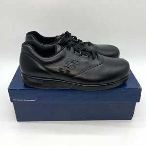 SAS Freetime Black Leather Shoes Women’s Size 8.5 M Lace Up Comfort Walking NEW - Picture 1 of 8