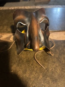 Excellent Leather Mask One size Handmade Brown - Imagen 1 de 5