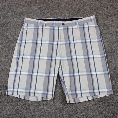 Pantalones Cortos Tommy Bahama Para Hombre 38 Azul A Cuadros Chino Playa Nylon Rendimiento Foto 1 de 4
