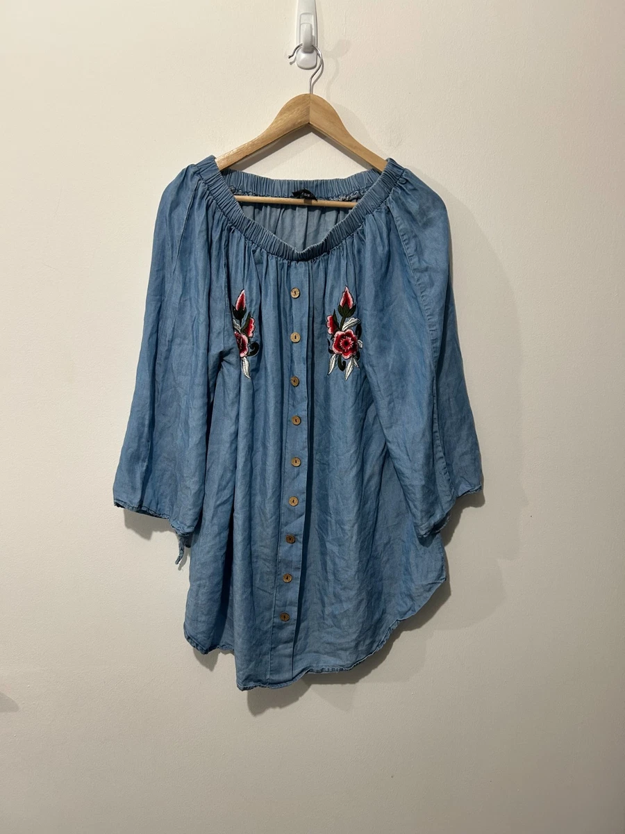 Style & Co. Women's Off-The-Shoulder Smocked Top - Navy Blue, Size M - View #7