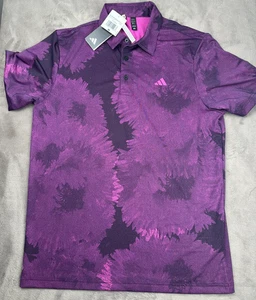 Polo moyen homme Adidas Golf - maille manches courtes - imprimé floral - Photo 1 sur 7