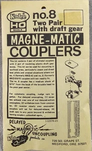 NEW Kadee HO Scale 2 Pair #8 Magne-Matic Couplers w/Draft Gear Boxes - Picture 1 of 1