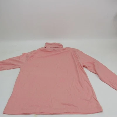 Top manga larga XL Erika & Co. cuello alto rosa mezcla de algodón para mujer Foto 1 de 4