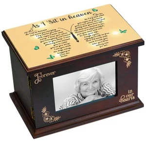 Cremation Urns for Human Ashes Adult Male Female Wooden Urns with Photo Frame... - Picture 1 of 7