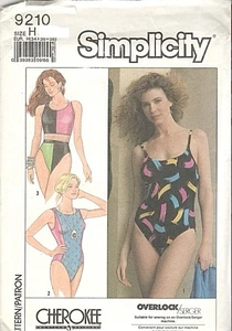 SIMPLICITY 9210 90’s One-Piece Swimsuit & Bikini Sewing Pattern. Size 12-14-16. - Picture 1 of 3