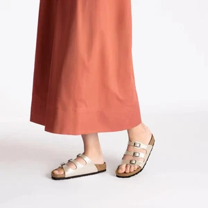 NWOT BIRKENSTOCK FLORIDA BIRKO-FLOR SANDAL GRACEFUL PEARL WHITE SZ 7-7.5US/ 38EU - Picture 1 of 12