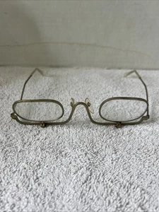 Vintage Flip Down Magnifying Glasses Brass Framed Late 19th To Early 20th Centur - Picture 1 of 8